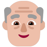 👴🏼 Old Man: Medium-Light Skin Tone, Emoji by Microsoft