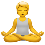 🧘 Person in Lotus Position, Emoji by Apple