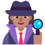 🕵🏽‍♀️ Detektivin: Mittlere Hautfarbe Emoji von Microsoft