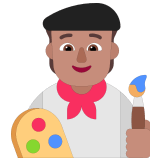 🧑🏽‍🎨 Künstler(in): Mittlere Hautfarbe Emoji von Microsoft