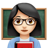 👩🏻‍🏫 Woman Teacher: Light Skin Tone, Emoji by Apple