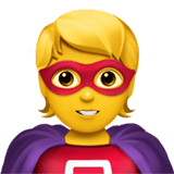 🦸 Superheld(in) Emoji von Apple