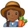 👩🏾‍🌾 Woman Farmer: Medium-Dark Skin Tone, Emoji by Samsung
