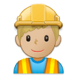 👷🏼‍♂️ Bauarbeiter: Mittelhelle Hautfarbe Emoji von Samsung