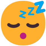 😴 Visage Somnolent Emoji par Microsoft