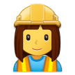 👷‍♀️ Bauarbeiterin Emoji von Samsung