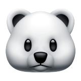 🐻‍❄️ Морда Белого Медведя, смайлик от Apple