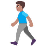 🚶🏽‍♂️ Homme Qui Marche : Peau Légèrement Mate Emoji par Microsoft