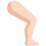 🦵🏻 Bein: Helle Hautfarbe Emoji von Microsoft