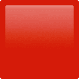 🟥 Carré Rouge Emoji par Apple