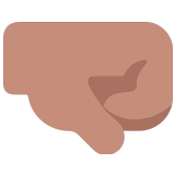 🤜🏽 Right-Facing Fist: Medium Skin Tone, Emoji by Microsoft