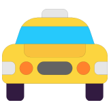 🚖 Vorderansicht Taxi Emoji von Microsoft