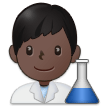 👨🏿‍🔬 Man Scientist: Dark Skin Tone, Emoji by Samsung