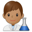 👨🏽‍🔬 Man Scientist: Medium Skin Tone, Emoji by Samsung