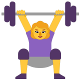 🏋️‍♀️ Woman Lifting Weights, Emoji by Microsoft