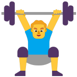 🏋️‍♂️ Man Lifting Weights, Emoji by Microsoft