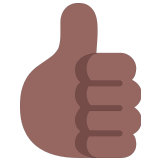 👍🏾 Daumen Hoch: Mitteldunkle Hautfarbe Emoji von Microsoft
