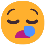😪 Visage Endormi Emoji par Microsoft