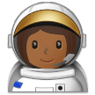 👩🏾‍🚀 Astronautin: Mitteldunkle Hautfarbe Emoji von Samsung