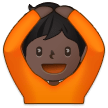 🙆🏿 Person Gesturing Ok: Dark Skin Tone, Emoji by Samsung