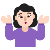 🤷🏻‍♀️ Woman Shrugging: Light Skin Tone, Emoji by Microsoft