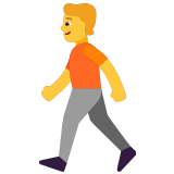 🚶 Person Walking, Emoji by Microsoft