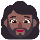 🧔🏾‍♀️ Woman: Medium-Dark Skin Tone, Beard, Emoji by Microsoft