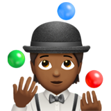 🤹🏾 Person Juggling: Medium-Dark Skin Tone, Emoji by Apple