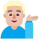 💁🏼‍♂️ Man Tipping Hand: Medium-Light Skin Tone, Emoji by Microsoft