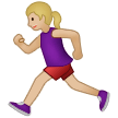 🏃🏼‍♀️ Woman Running: Medium-Light Skin Tone, Emoji by Samsung