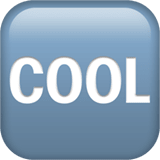 🆒 Wort „cool“ in Blauem Quadrat Emoji von Apple