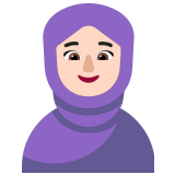 🧕🏻 Woman with Headscarf: Light Skin Tone, Emoji by Microsoft
