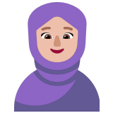 🧕🏼 Woman with Headscarf: Medium-Light Skin Tone, Emoji by Microsoft