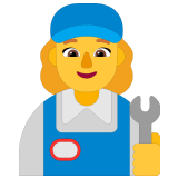 👩‍🔧 Mechanikerin Emoji von Microsoft
