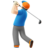 🏌🏻‍♂️ Man Golfing: Light Skin Tone, Emoji by Apple