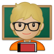 🧑🏼‍🏫 Personnel Enseignant : Peau Moyennement Claire Emoji par Samsung