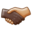 🫱🏿‍🫲🏼 Handshake: Dark Skin Tone, Medium-Light Skin Tone, Emoji by Samsung