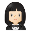 🤵🏻‍♀️ Woman in Tuxedo: Light Skin Tone, Emoji by Samsung