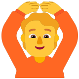 🙆 Person Mit Händen Auf Dem Kopf Emoji von Microsoft