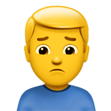 🙍‍♂️ Homme Fronçant Les Sourcils Emoji par Apple
