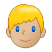 👱🏼‍♂️ Homme Blond : Peau Moyennement Claire Emoji par Samsung