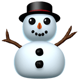 ⛄ Schneemann Ohne Schneeflocken Emoji von Apple