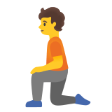 🧎 Person Kneeling, Emoji by Google