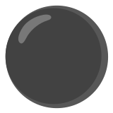⚫ Disque Noir Emoji par Google