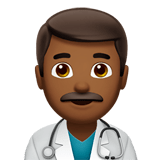👨🏾‍⚕️ Arzt: Mitteldunkle Hautfarbe Emoji von Apple