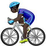 🚴🏿‍♂️ Мужчина на Велосипеде: Очень Темный Тон Кожи, смайлик от Apple