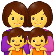 👩‍👩‍👧‍👧 Familie: Frau, Frau, Mädchen Und Mädchen Emoji von Samsung