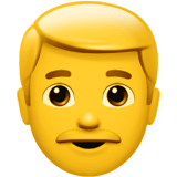 👨 Man, Emoji by Apple