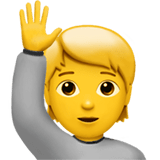 🙋 Person Raising Hand, Emoji by Apple