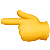👈 Main Avec Index Pointant À Gauche Emoji par Apple